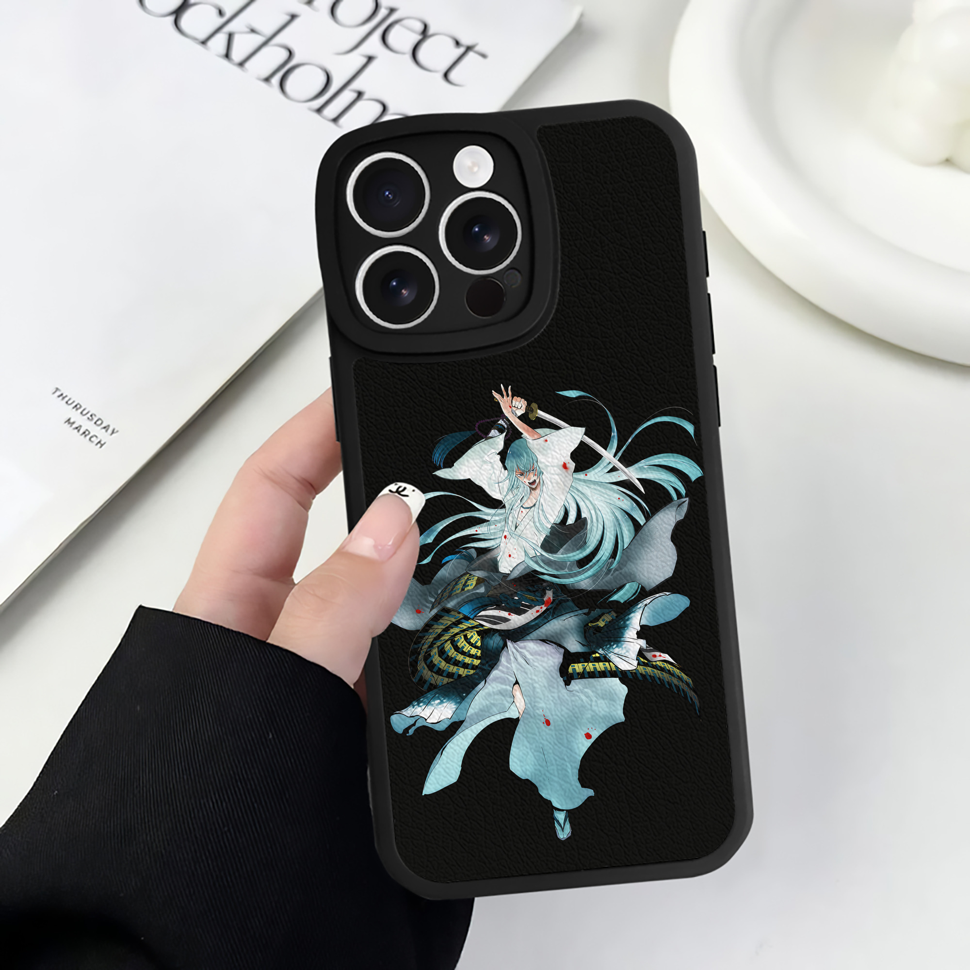 （画像用） 刀剣乱舞 Touken Ranbu 【iPhone 16シリーズ対応】シリコンスマホケース（レザー調） 材質：シリコン